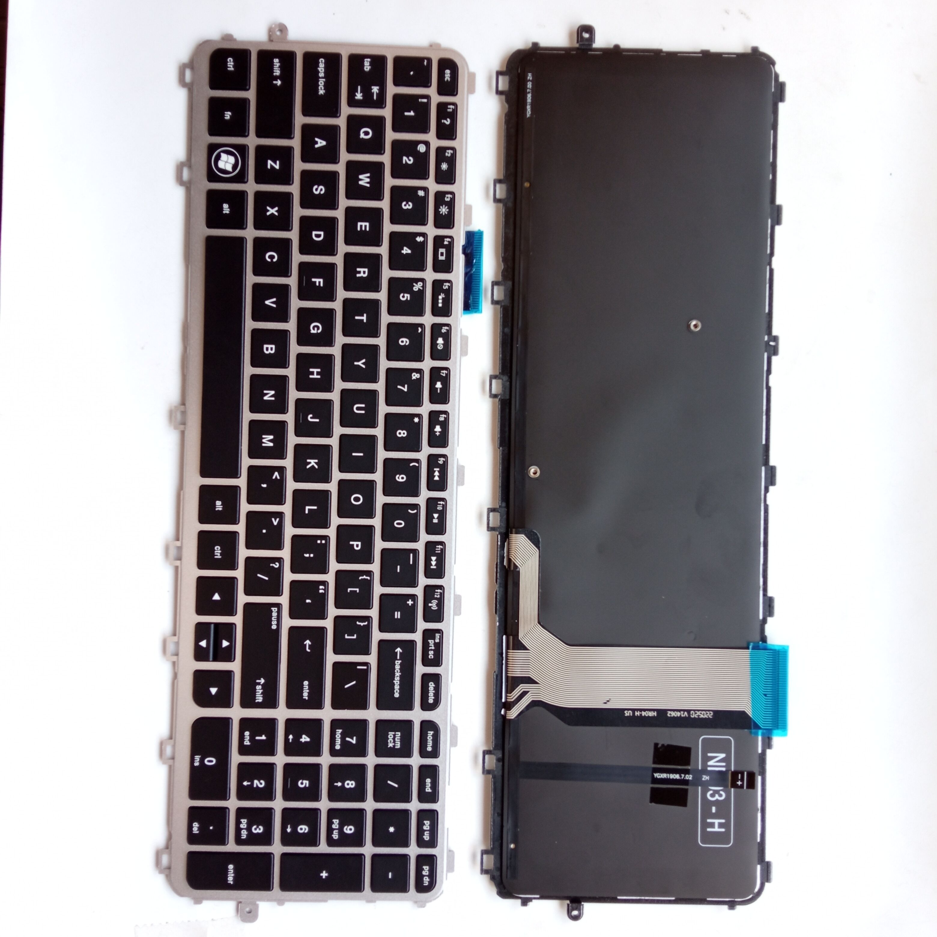 Picture of New Replacement Laptop Keyboard For HP 15-J SILVER FRAME BLACK Backlit (OEM) US Layout